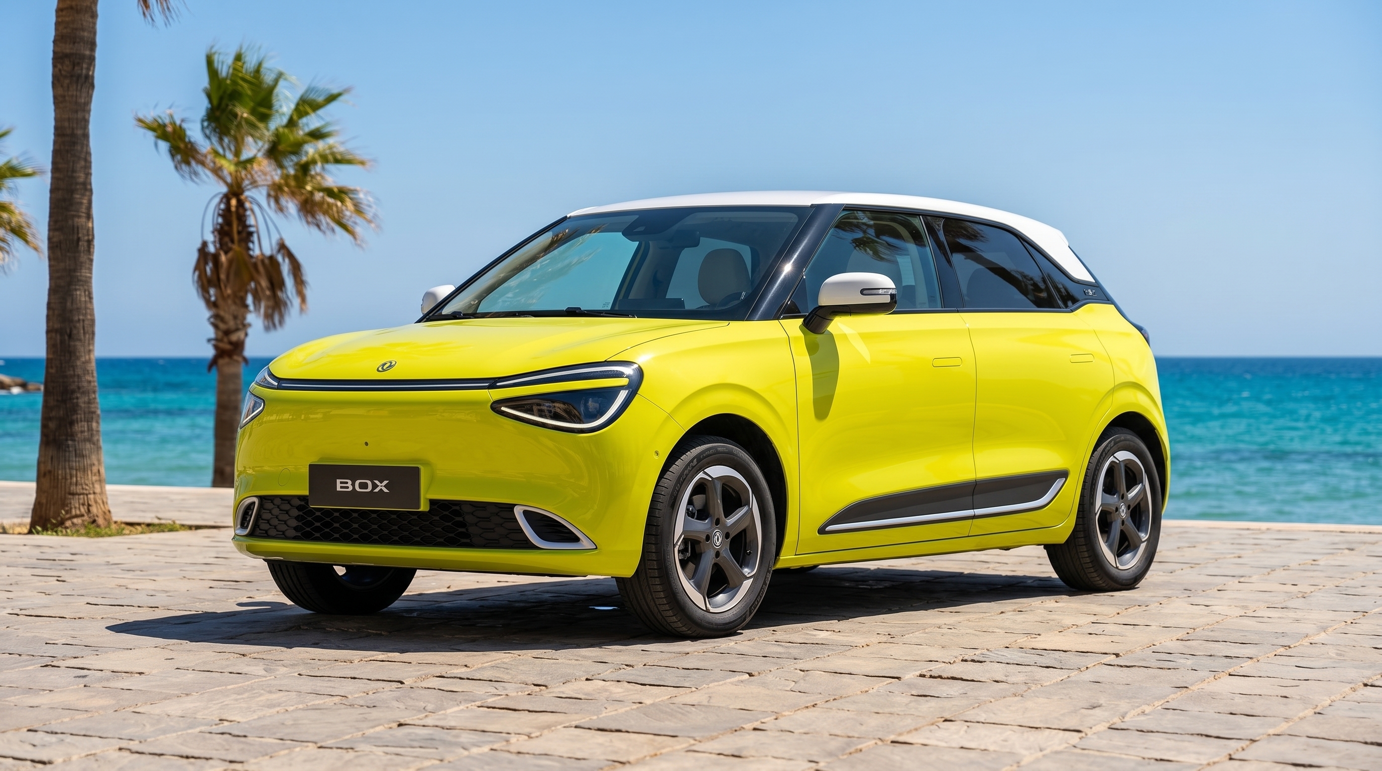 Dongfeng Box electric car at the beach