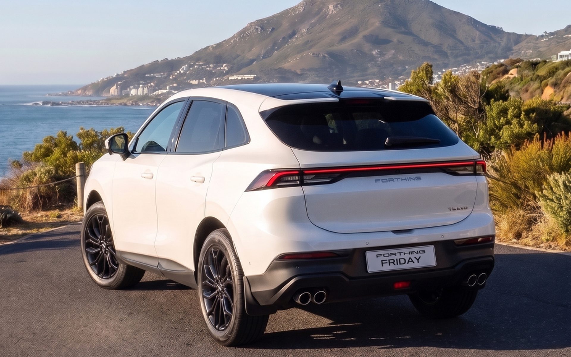 Dongfeng Friday REEV rear view with twin exhaust tips, Cape Town